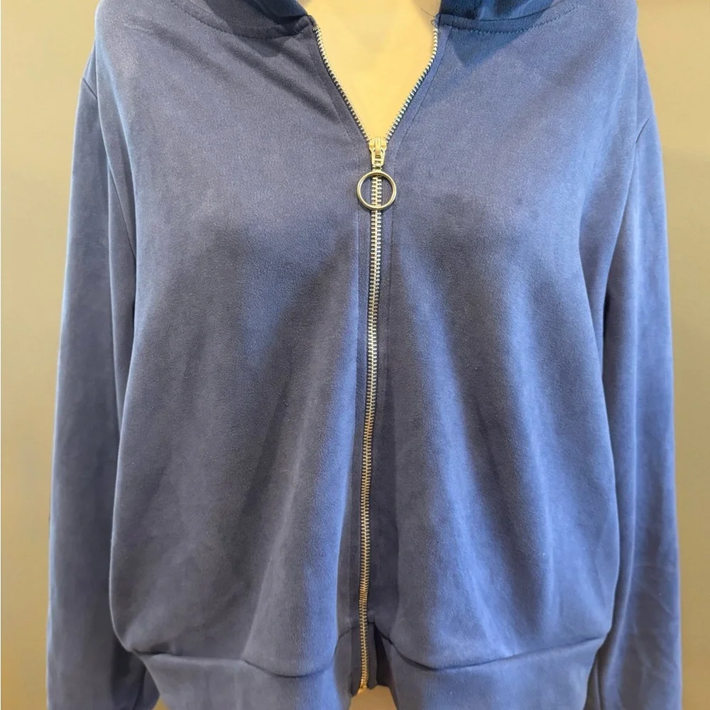 *PRE-OWNED* Women's Size 4x Love Blue Zip-Up Hoodie - Picture 4 of 6
